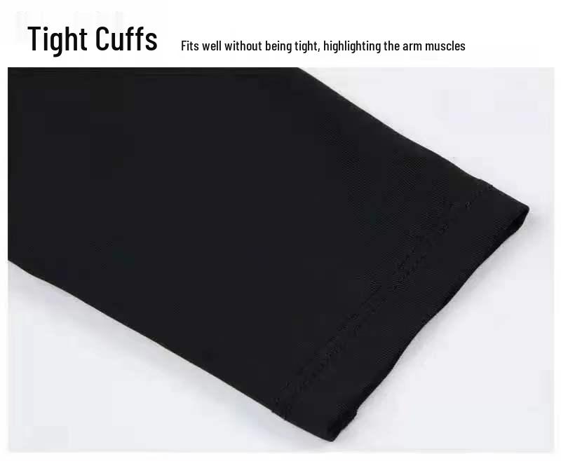 Men's Quick-Dry Basketball Compression Set - Fleece-Lined Long Sleeve Fitness Base Layer