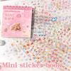 Cartoon Mini Sticker Book Tiny Pet Food Stickers Book Children Girls Nail Sticker Decor Diy Notebook Scrapbook Planner Decals
