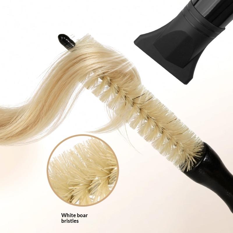 Boar Bristle Hair Brush Natural Boar Bristle Smooth Wooden Handle Hair Softening Comb for Home Salon Men Women
