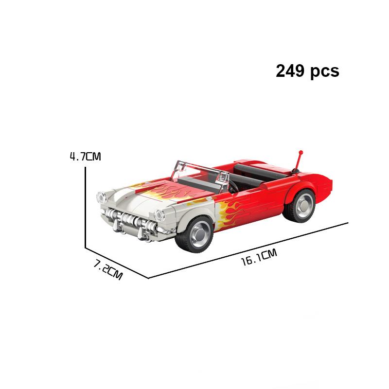 Bloques de Construcción de Coche de Ciudad de Velocidad de Carreras de Coches de Viaje Remolque Coche Deportivo Garaje MOC Vehículo Creativo Juguetes