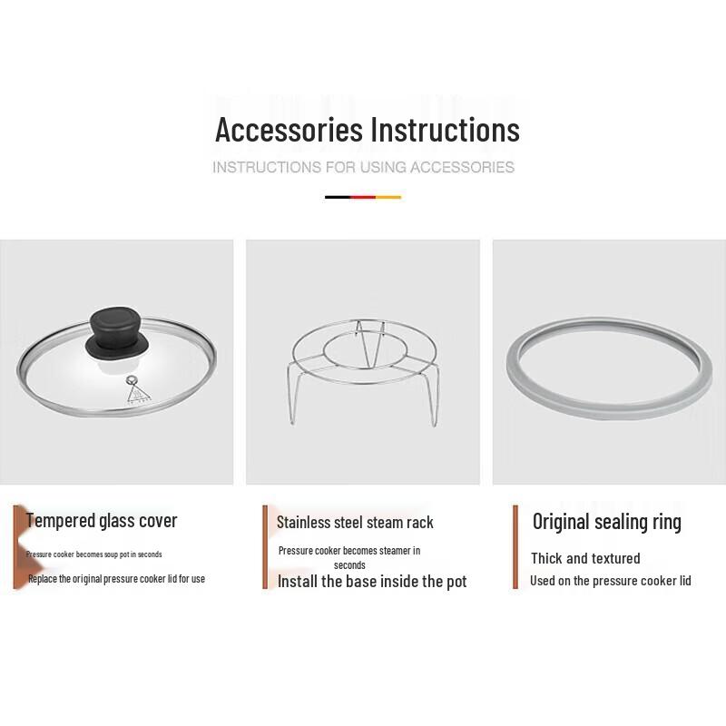 Debo Rodel 20cm Pressure Cooker Lid & Valve Accessory Set