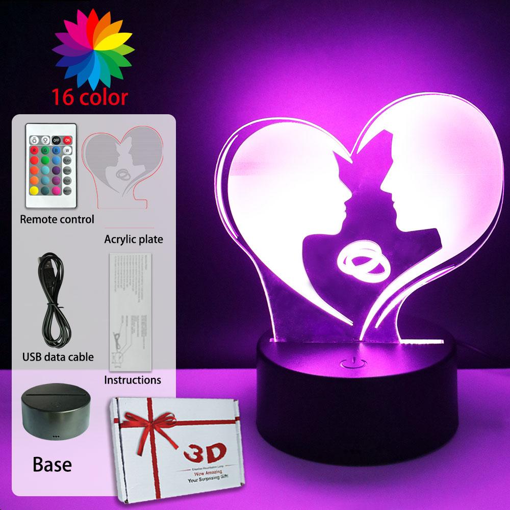Ich liebe dich Herz Nachtlicht LED Stimmungsleuchte RGB Smart Touch Fernbedienung Romantische Schlafzimmerdeko Valentinstagsgeschenk für Sie/Ihn