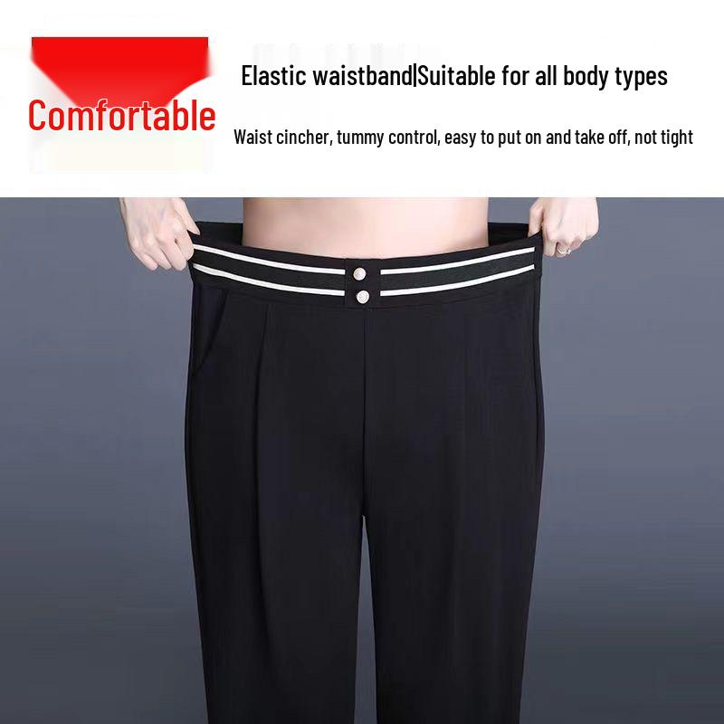 Women's High Waist Cropped Slimming Trousers - Versatile Spring Fashion