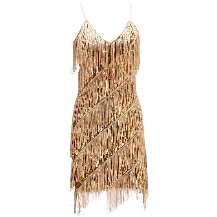1920s Sequin Tassel Flapper Dress for Banquet, Party, or Dance Performance