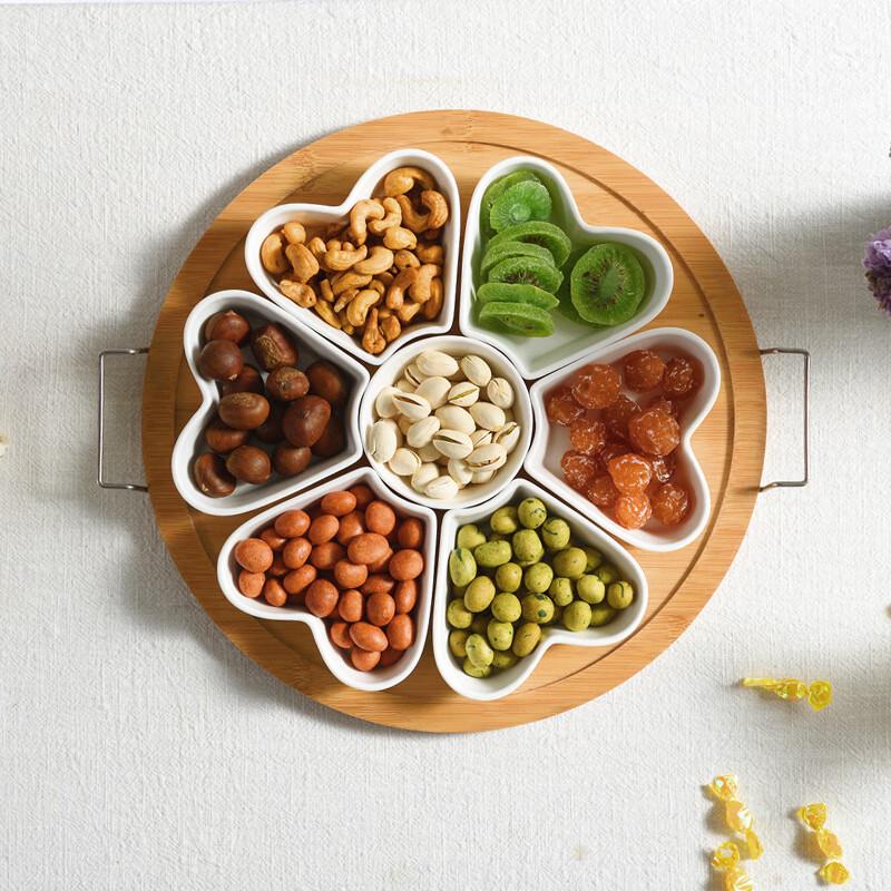 Creative Multi-Grid Glass Fruit Platter