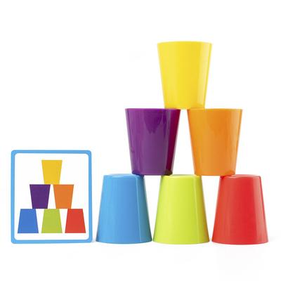Kinder Holz Kreatives Denken Farbe Kognitive Klassifizierung Becher Farbklassifizierung Stapelbecher Spiel Lernspielzeug