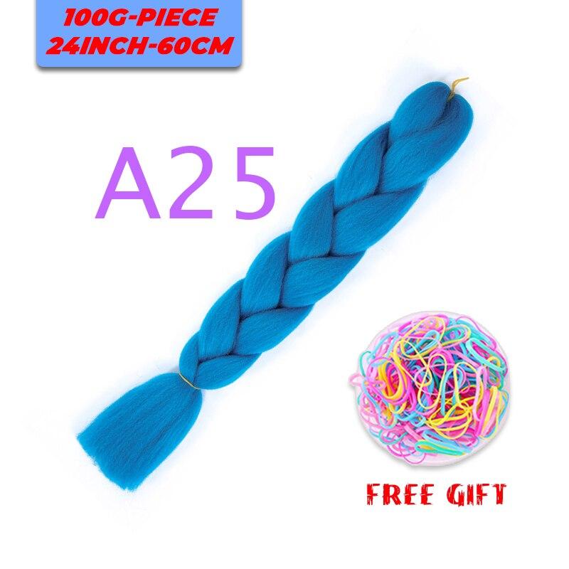 MERISIHAIR Single Ombre Color Synthetic Hair Extension Crochet Twist Jumbo Braiding Long Hair