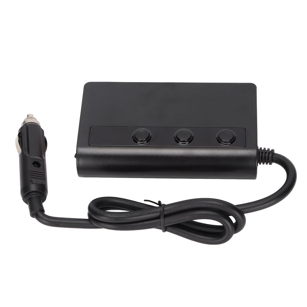 TR24 3 Socket Cigarette Lighter 180W Fast Charging USB Car Cigarette Lighter Splitter for Mobile Devices