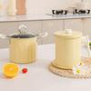 Large Capacity Oil Filter Pot BPA-Free Anti-Leakage Grease Separator 1.4L Dust-Proof Cover Stainless Steel Strainer
