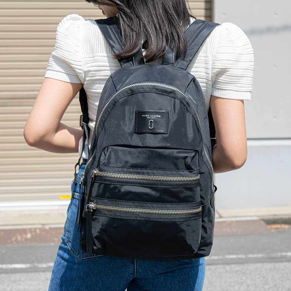 Marc Jacobs Nylon Biker Rucksack Passt A4 Groß Markenname Damen (M0012700) - Schwarz, Größen, Leicht, Kapazität, Rucksack.