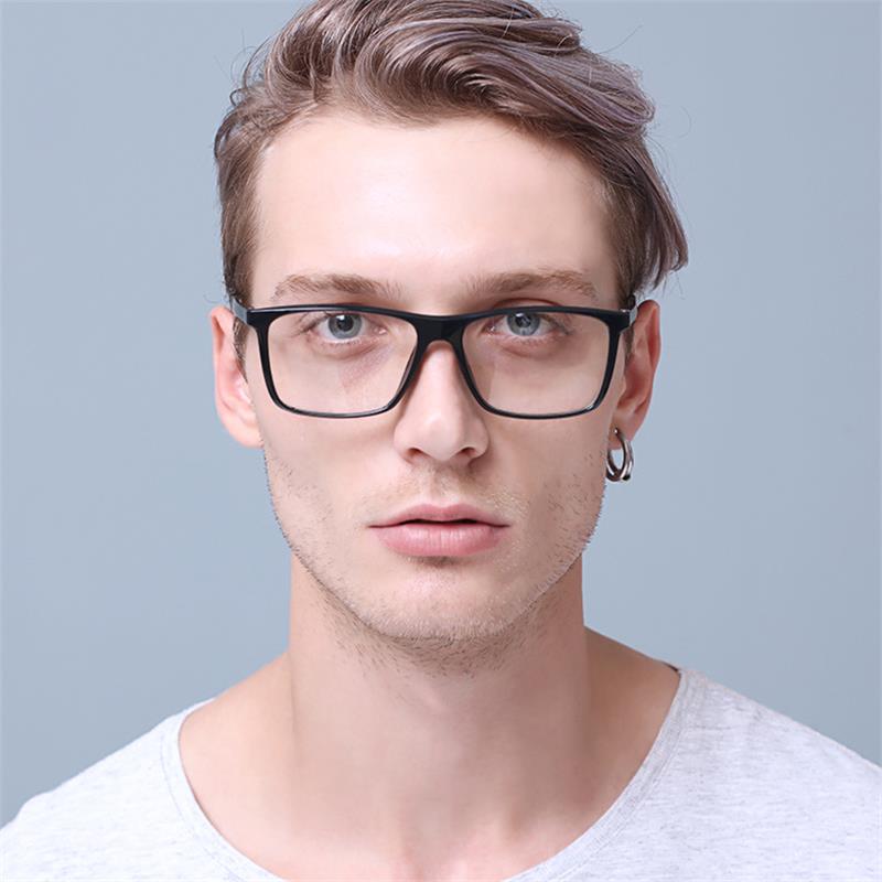 Fashion Unisex Anti Blue Light Reading Glasses For Men TR90 Lightweight Eyeglasses For Computer Square Hyperopia Glasses +2