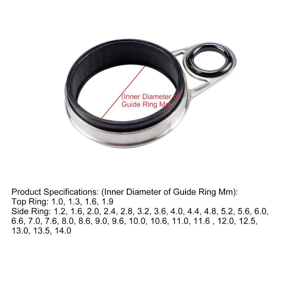33PCS Multiple Sizes Fishing Rod Guides with Ceramic Loop Raft Line Ring  Fishing Rod Repairing