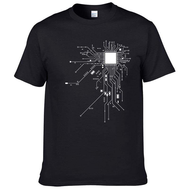 Tricou Bărbați Inimă Nucleu CPU Calculator GEEK Nerd Freak Hacker PC Gamer Vara Mânecă Scurtă Bumbac Mărime Europeană #303