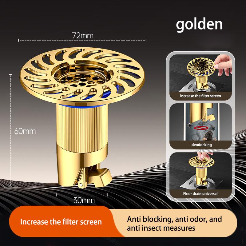 Universal Extended Drain Insert Anti-odor Anti-insect Filter Net Sealing Cap for Bathroom Sewer Pipe