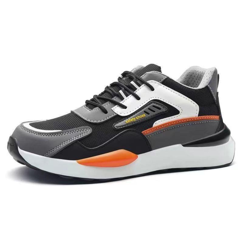 

Men s Sports Safety Shoes Men Work Sneakers Men s Steel Toe Work Shoes Sneakers Protective Lightweight Safety Sneaker for Men 36 черный серый