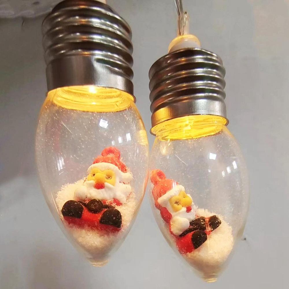 Fahison 1.5M 10LED Christmas Light String Battery box Santa Claus LED Lights Snowman Christmas Lamps Christmas