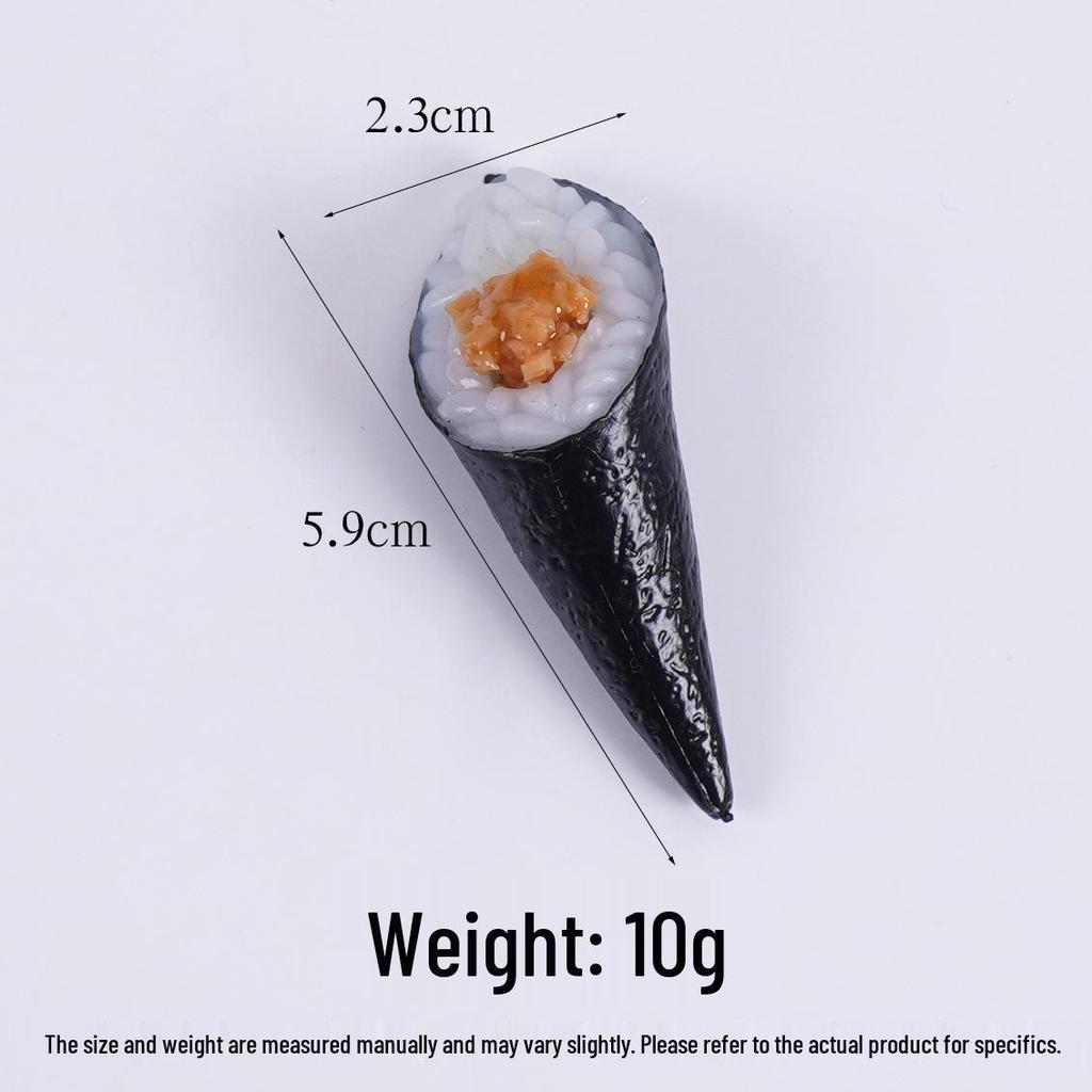 PVC Sushi Onigiri Keychain: Japanese Cuisine Nori-Wrapped Rice Bag Charm