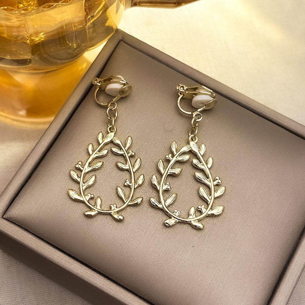 High-End Französische Dreieck Ohrclips ohne Piercing - Damen Einfache, Elegante, Luxuriöse Ohrringe