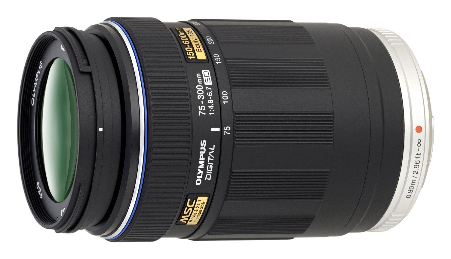 

OLYMPUS Super Telephoto Zoom Lens DIGITAL ED Black M.ZUIKO 75-300mm F4.8-6.7 чорний