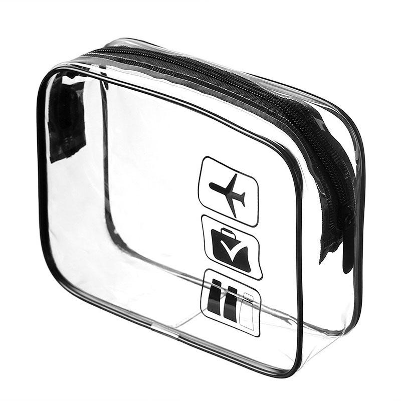 

Cosmetic Bag Woman Travel Toiletry Bag Organizer for Women s Bag Toiletry Kit Women Makeup Transparent Pouch HZB09 чёрный
