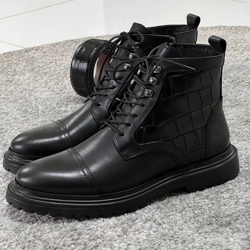 Men Boots Comfortable  Fashionable Leather Boots European Business Brand Chelsea Boots Outdoor Training Travel Boots Men 38-46