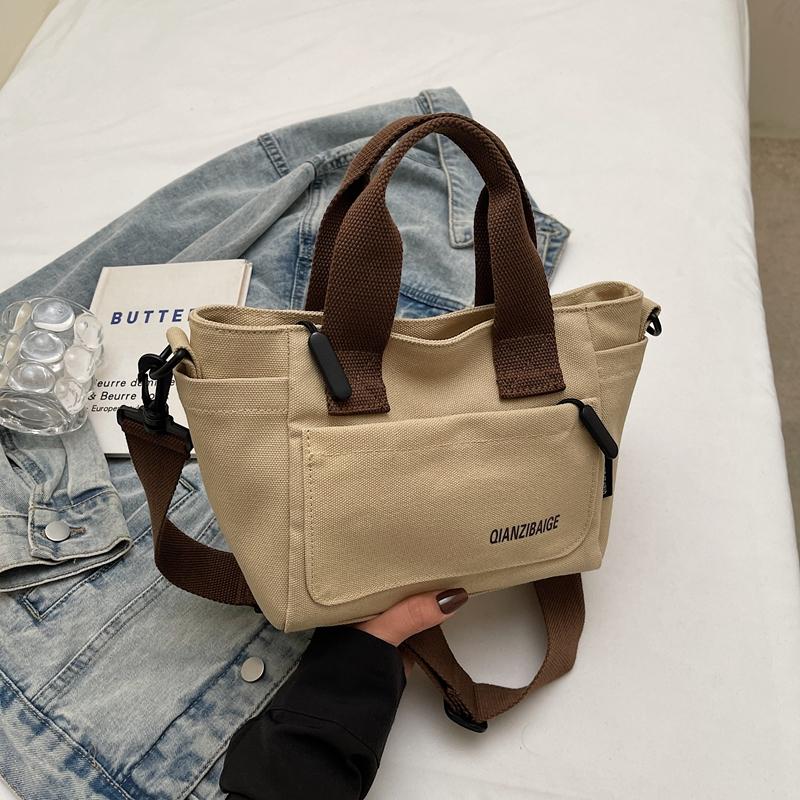 Handbag Letter Printed Canvas Bag Women Shoulder Bag