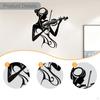 Violinist Female Silhouette Art Wall Hanging Handcrafted Decorative Elegant 10.2x11.8inch Sturdy for