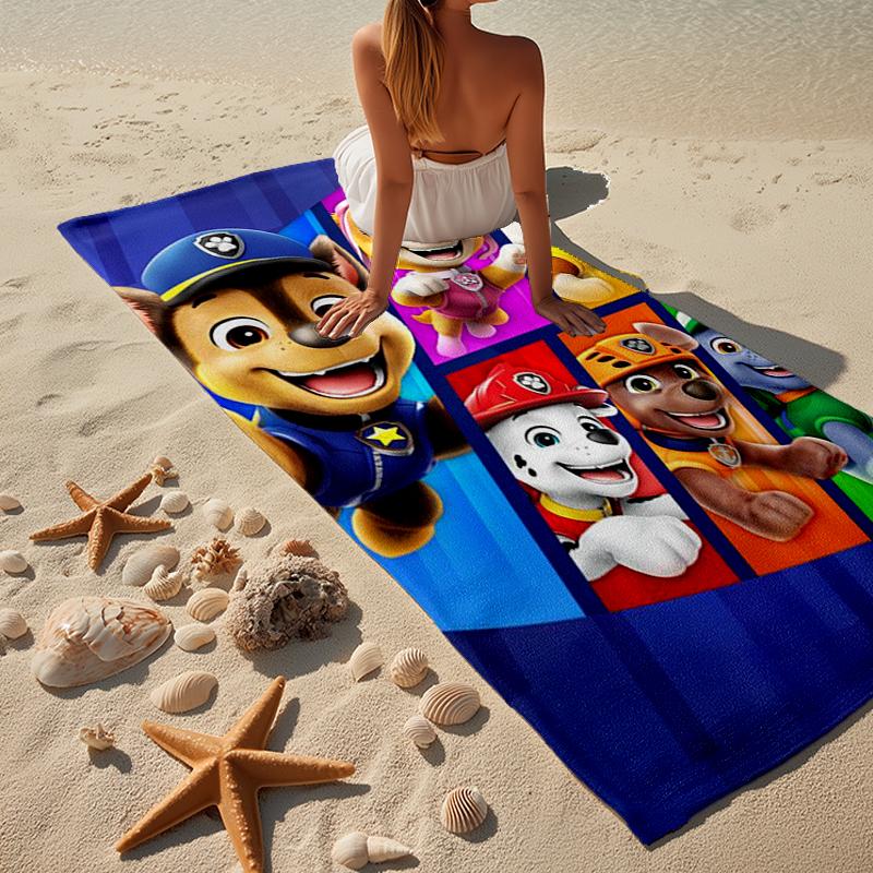 Dog Paw Heroes Beach Towel, Super Soft Microfiber, Gift for Her/Him, Birthday, for Pool, Beach, Travel, Home Decor Fan gifts