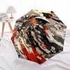 Geisha. Moonlit Themed Automatic Opening and Closing Umbrella, Brightly Colored 8 rib Portable Umbrella, Suitable for Men and Women, A Perfe
