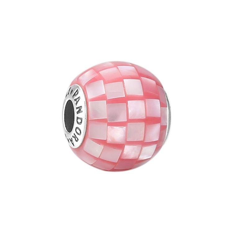 Pandora Essence Series Cherry Red Pearl Mother Of Pearl Bead Women Jewelry Pink 796078MMP Box,Pink