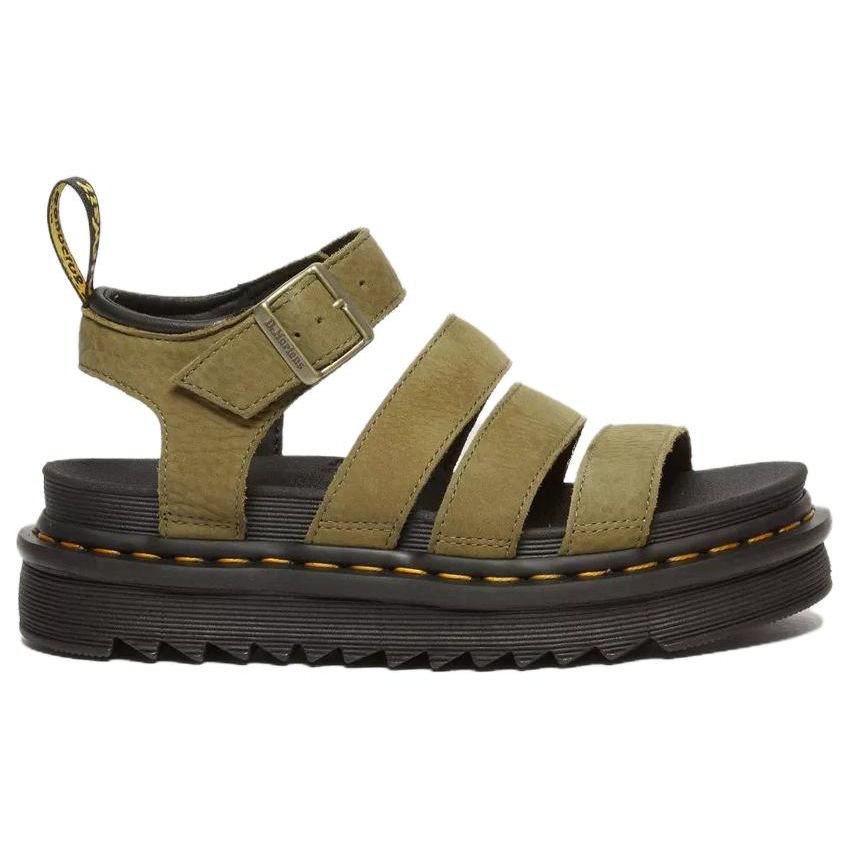 Dr. Martens Leather Fashion Versatile Beach Sandals Women sandals Green 31735357