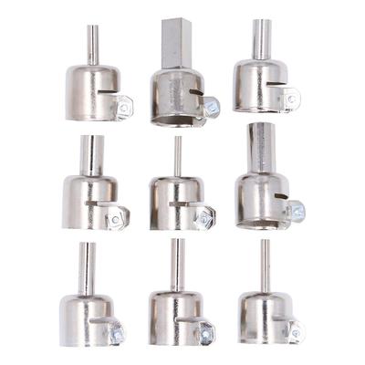 9PCS Set Heat Gun Nozzle Kit 3‑12mm Stainless Steel Hot Soldering Heat Gun Nozzle