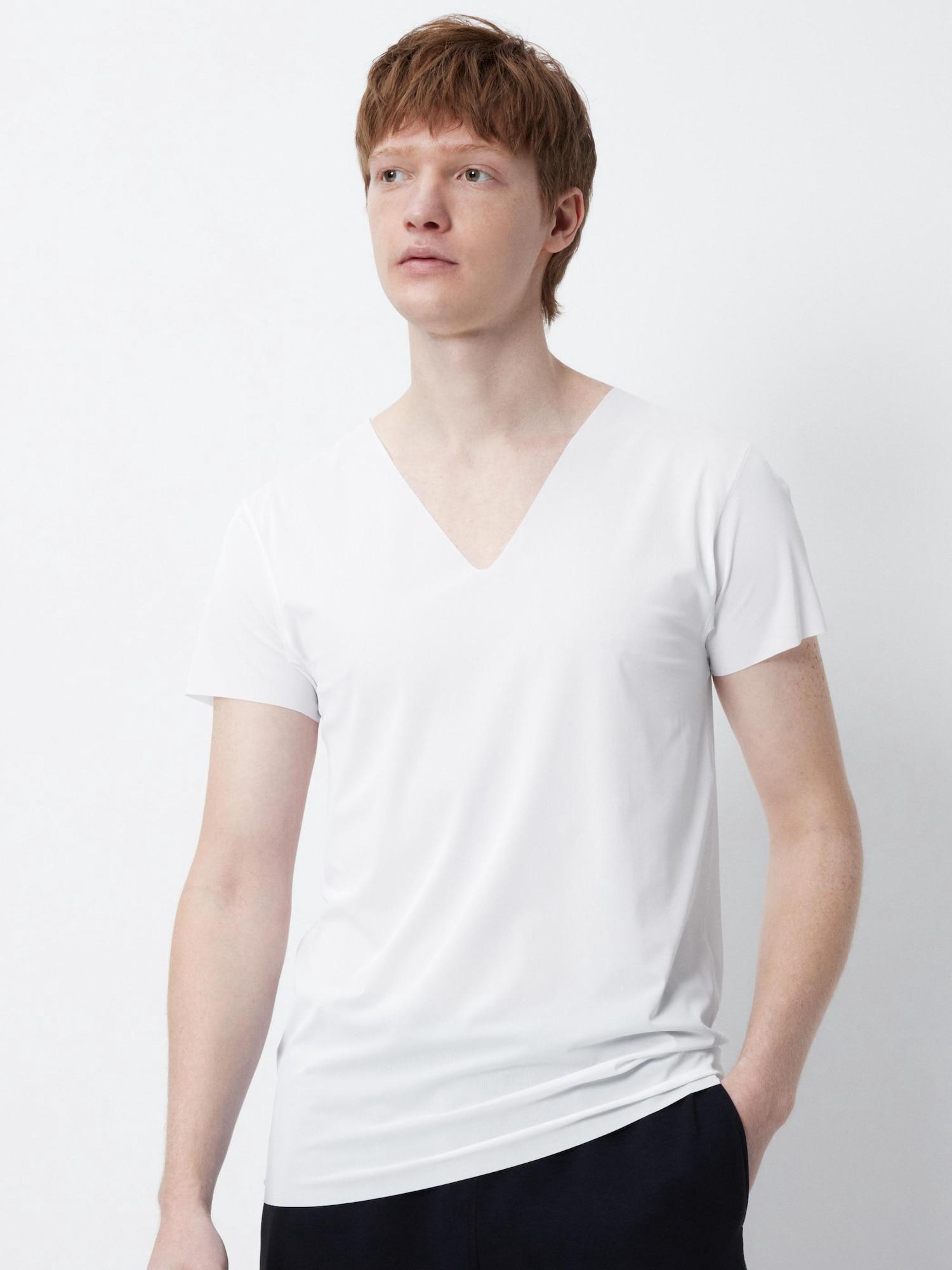 

Футболка Uniqlo Airism Mesh с V-образным вырезом и коротким рукавом 00 WHITE/MEN L