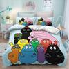 Barbapapa Tegneserie Anime Dynetrekksett Kawaii Carebears Dynetrekk Putetrekk Barnesengesett Dekor Full Queen King Size