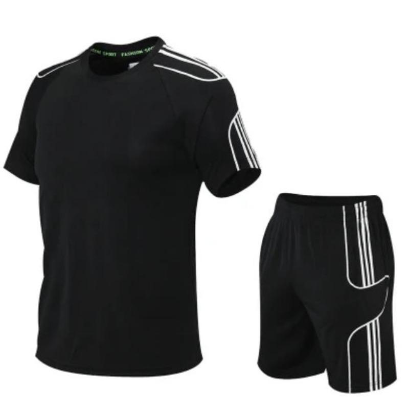Set di tute da uomo Set da 2 pezzi da uomo Set di tute da fitness per abbigliamento casual estivo