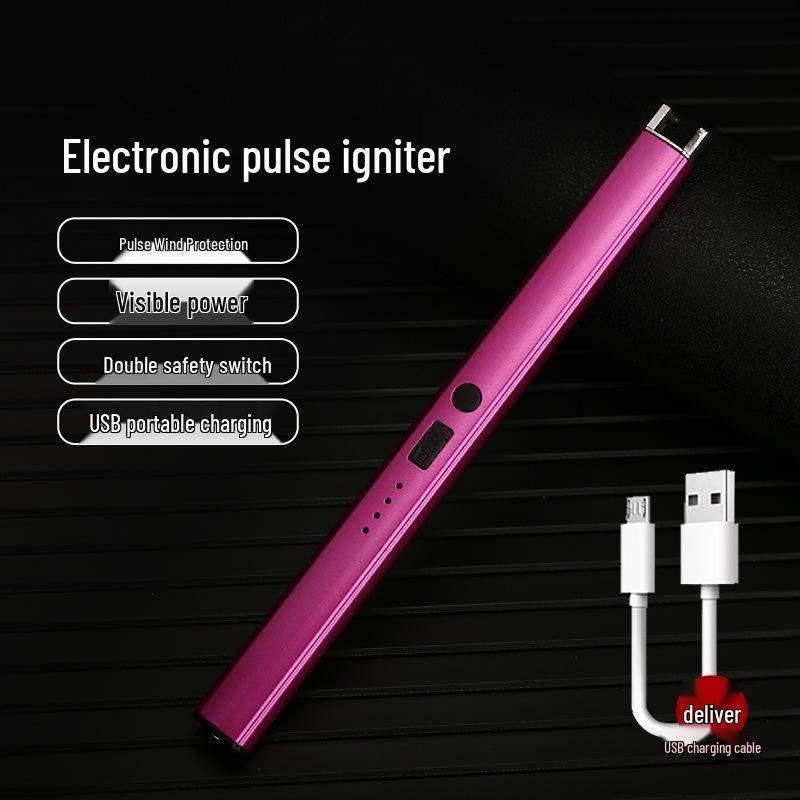 Rechargeable Windproof Kitchen and Outdoor Barbecue Igniter фиолетовый
