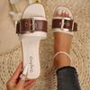 Fashion Sandals and Slippers for Women To Wear Outside, New Flat-soled Fashion and Versatile Lazy Flip Slippers for Summer 2025