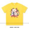 Japanese Kawaii Animal Printed T-Shirt 100% Cotton Oversized Cute Graphic Tees for Men Women Summer Tops Anime Streetwear