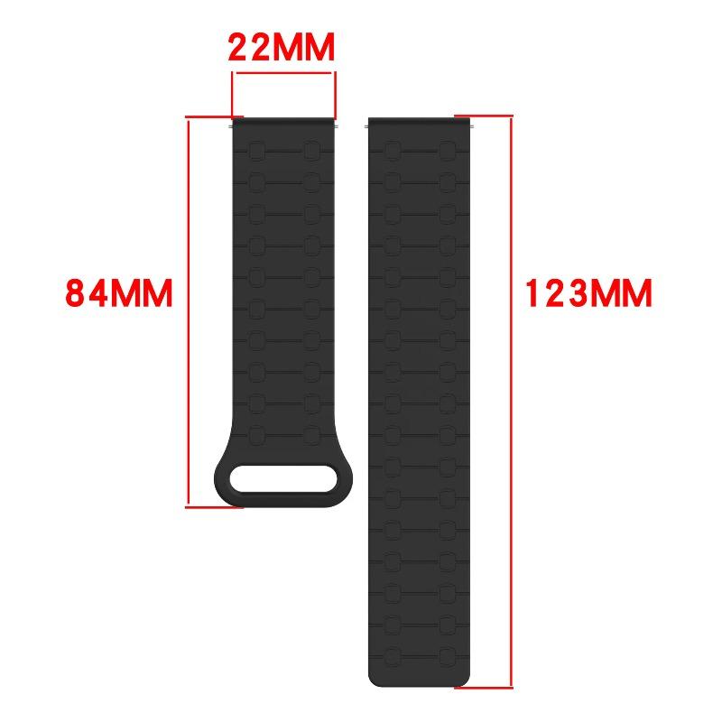 22mm Silicone Strap For Huawei Watch GT5 Pro GT4 GT3 GT2 46mm Magnetic Band Sport Bracelet For Xiaomi Watch S4 S3 S2 S1 Active