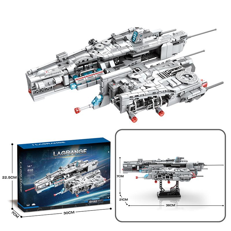 

858PCS Heavy Attack Aircraft Building Blocks Space Battleship Artillery Ship Missile Assembly Bricks Toy Children Holiday Gift