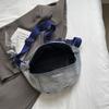 Geantă de piept din denim pentru femei, geantă de umăr cu capacitate mare, geantă de talie