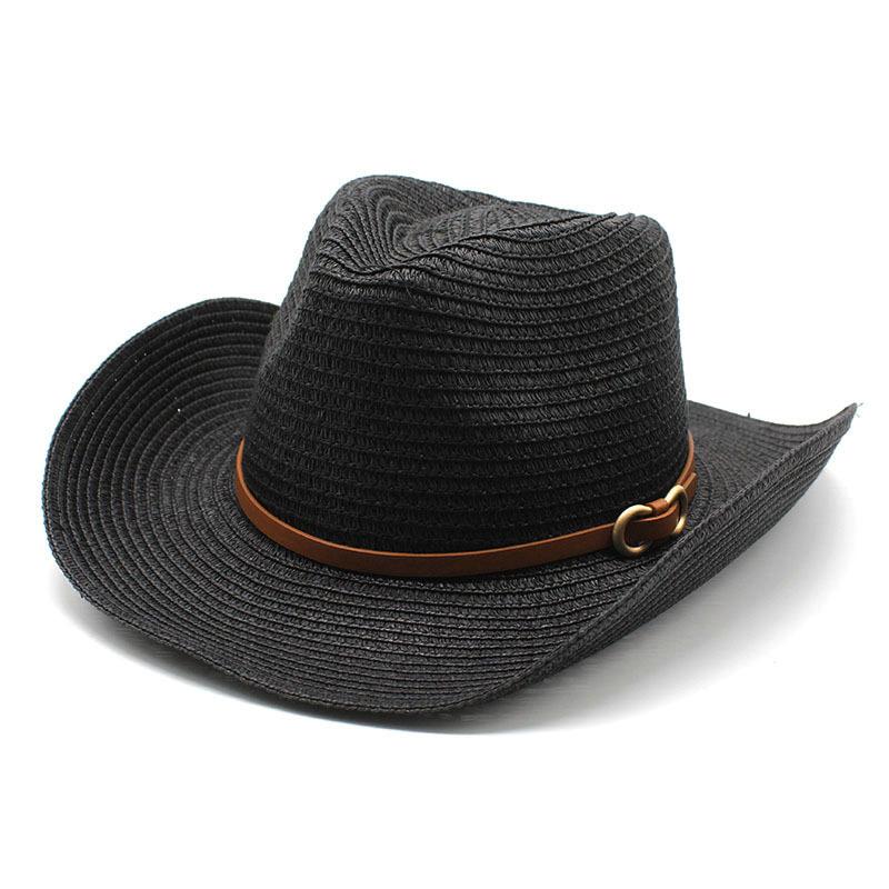 Western Cowboy Hat British Jazz Lady Big Eaves Mountaineering Hat Summer Knitted Cool Hat Internet Celebrity