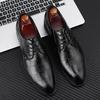 New Men's Casual Shoes Extra Large Size Business Dress Leather Shoes Men's Lace Up Versatile Wedding Shoes