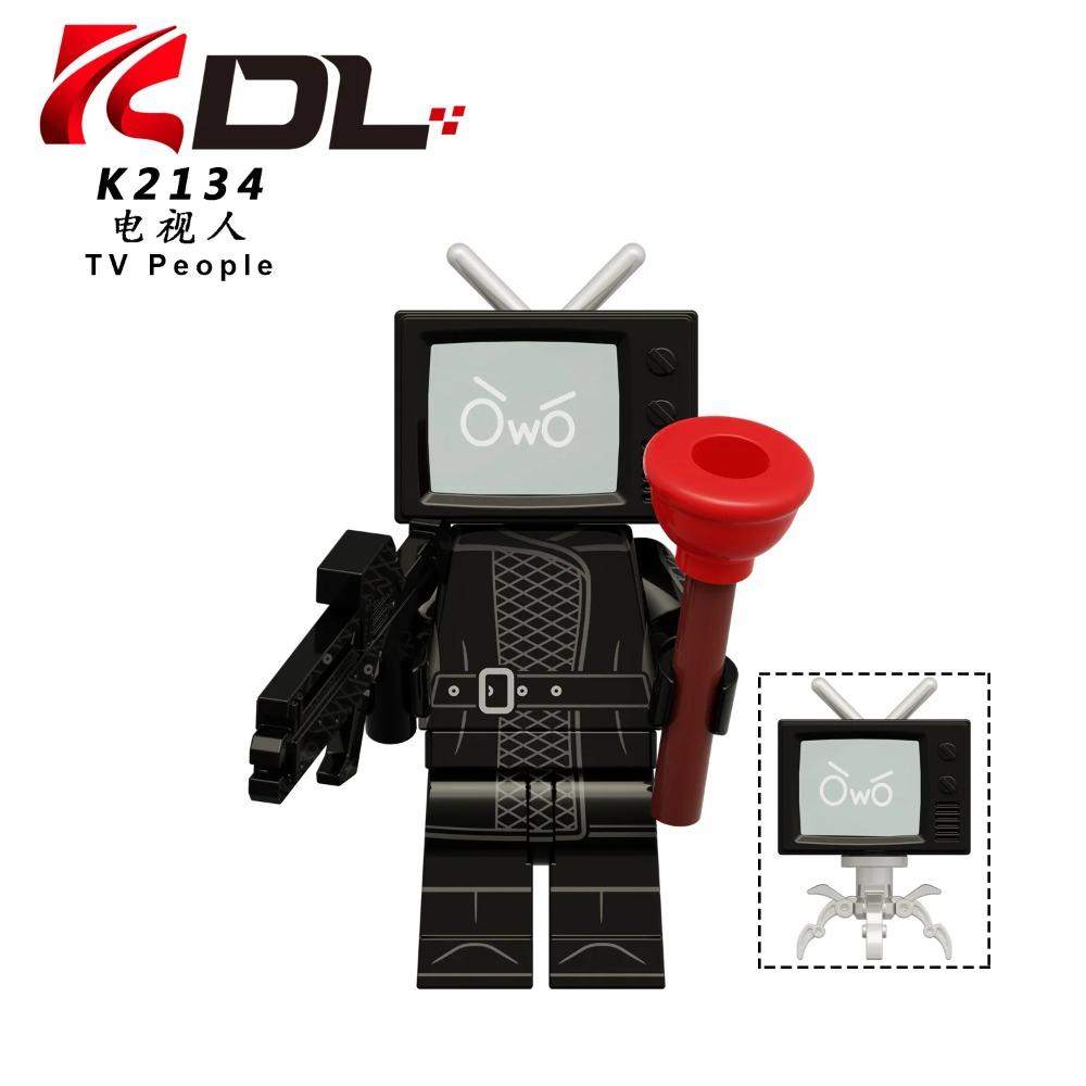 Skibidi Toilet MOC Abstract Robot Building Blocks Compatible With LEGO Monitor TV Man Delicate Figures Mini Model Bricks Toys