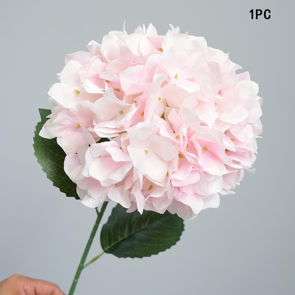 

Очень большие искусственные цветы гортензии для высокой вазы Большие искусственные цветы гортензии Реалистичная искусственная гортензия для домашнего свадебного декора 1Pc розовый
