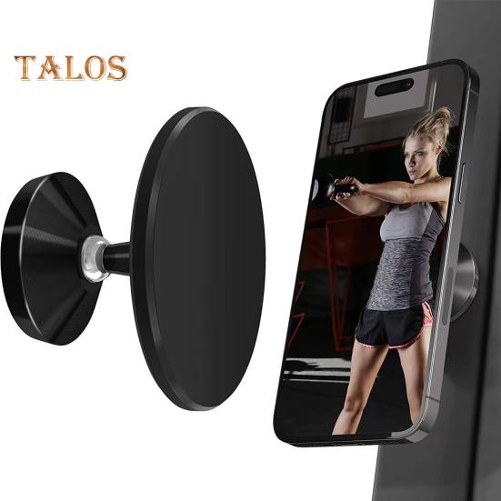 Magnetic Gym Phone Mount Aluminum Alloy Fitness Phone Holder for Treadmill Adjustable Universal N52 Magnet Stand Compatible with All Smartphones
