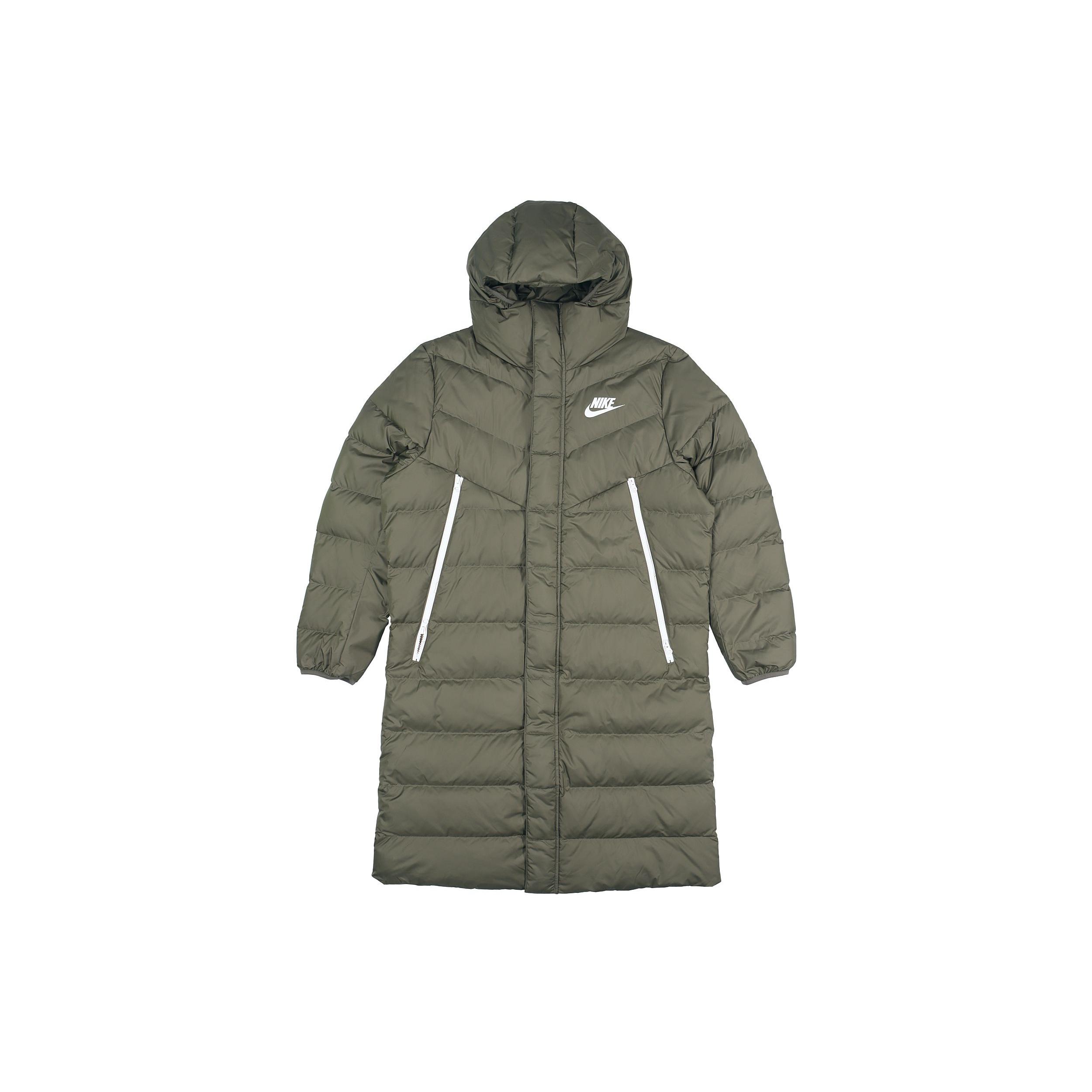 Nike Casual Sports mid-length hooded down Jacket Green Men s CU0281-380 M