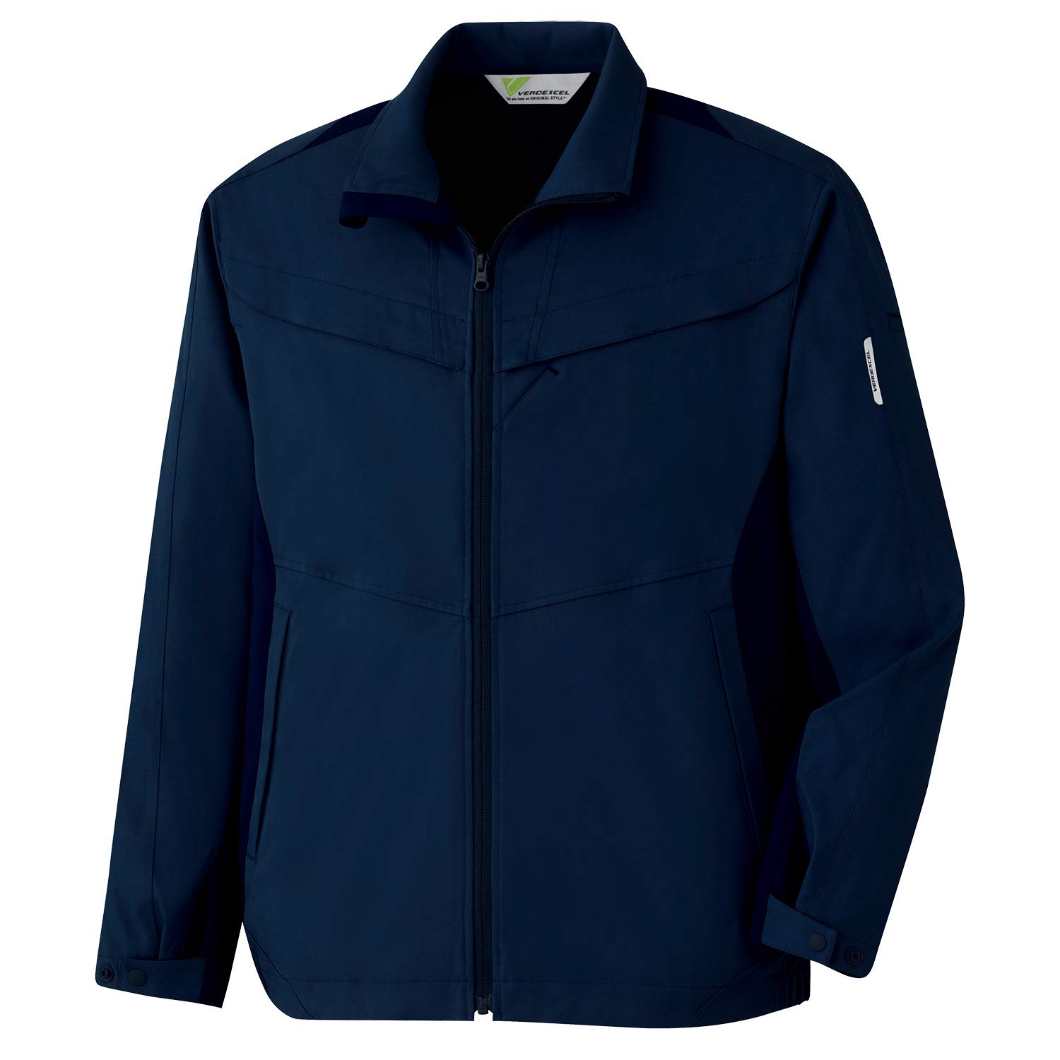 

Verdexel Work Long 3D Sweat Quick Wrinkle VE627 4L [Midori Anzen] Clothes, Sleeve, Blouson, Unisex, Antistatic, Cutting, Stretch, Absorbent, Drying, Темно-синій