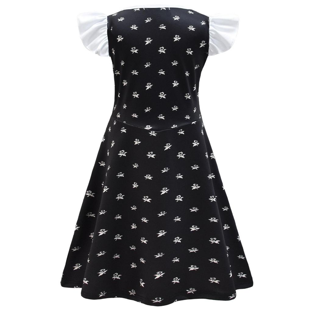 Spot Cosplay Clothing, Digital Printing, Adams Floral Dress + Bag 82171