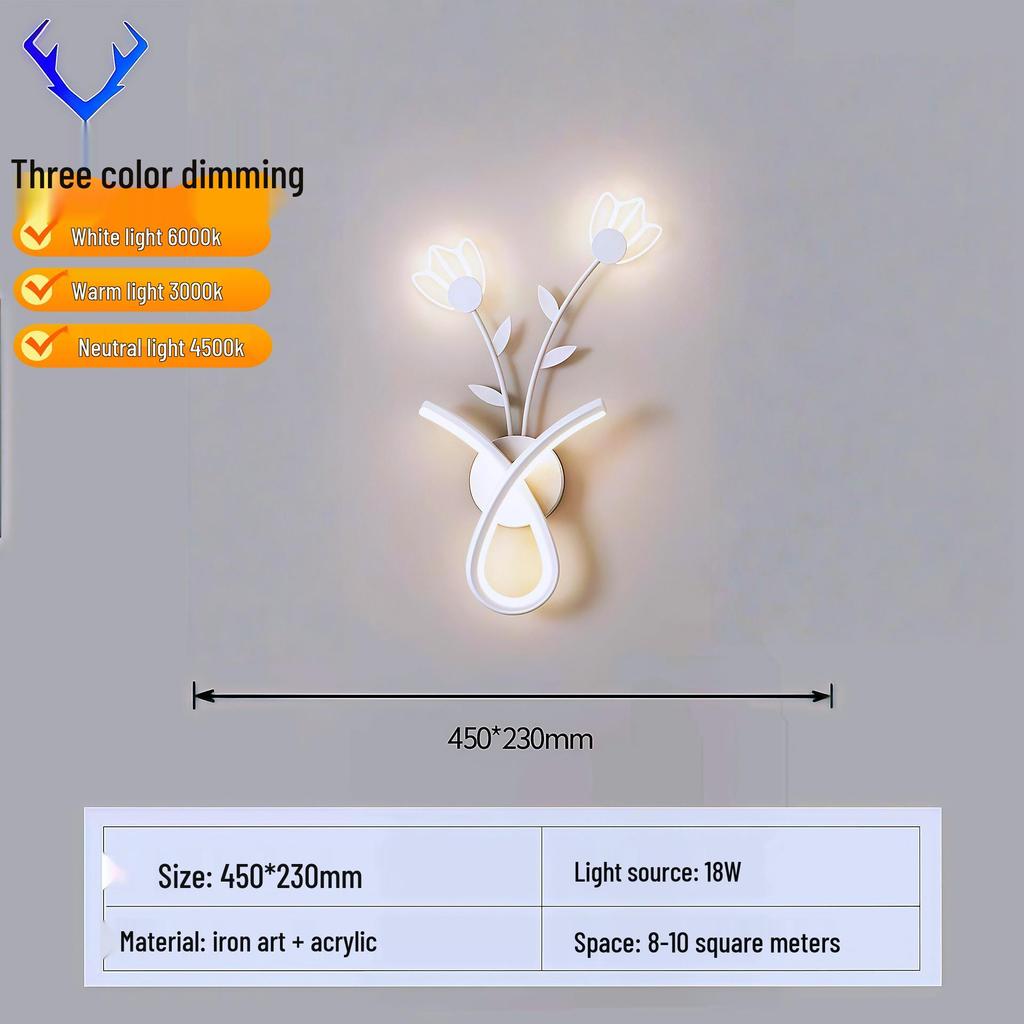 Kreative LED-Wandleuchte für den Innenbereich mit Fernbedienung - Stufenloses Dimmen für Schlafzimmer, Wohnzimmer, Flur, Balkon oder Treppenhaus